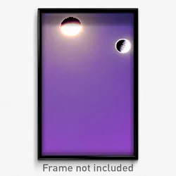 Pixel Art Poster - Complex Moon (8 Bit Psychedelic Trippy Video Game Print)