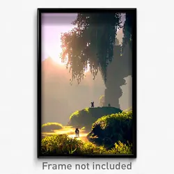 Pixel Art Poster - Grandiose Vale (8 Bit Psychedelic Trippy Video Game Print)