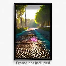 Pixel Art Poster - Shady Track (8 Bit Psychedelic Trippy Weird Video Game Print)