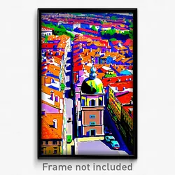 Pixel Art Poster - Marvelous Prague (8 Bit Psychedelic Trippy Video Game Print)