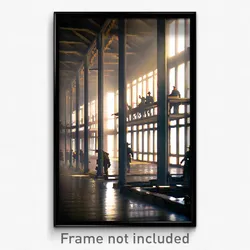 Pixel Art Poster - Jaw Dropping Barracks (8 Bit Psychedelic Video Game Print)