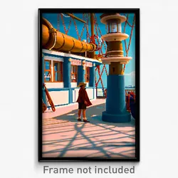 Pixel Art Poster - Nautical Commune (8 Bit Psychedelic Trippy Video Game Print)