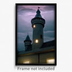 Pixel Art Poster - Gloomy Turret (8 Bit Psychedelic Trippy Video Game Print)