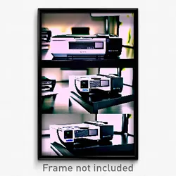 Pixel Art Poster - Captivating Printer (8 Bit Psychedelic Video Game Print)