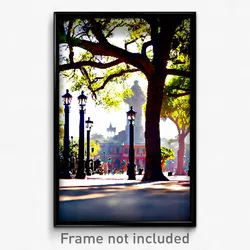 Pixel Art Poster - Authentic Savannah (8 Bit Psychedelic Video Game Print)
