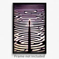 Pixel Art Poster - Insane Labyrinth (8 Bit Psychedelic Trippy Video Game Print)