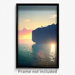 Pixel Art Poster - Famous Sea (8 Bit Psychedelic Trippy Weird Video Game Print)