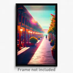 Pixel Art Poster - Worldly Promenade (8 Bit Psychedelic Trippy Video Game Print)
