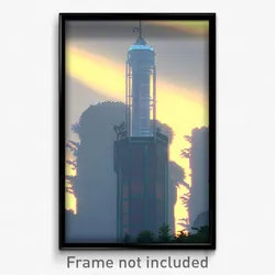 Pixel Art Poster - Clear Tower (8 Bit Psychedelic Trippy Weird Video Game Print)
