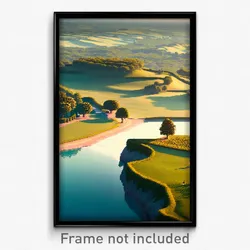 Pixel Art Poster - Elegant Land (8 Bit Psychedelic Trippy Video Game Print)