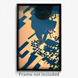 Pixel Art Poster - Puzzling Plastic (8 Bit Psychedelic Trippy Video Game Print)