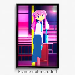 Pixel Art Poster - Tidy Anime (8 Bit Psychedelic Trippy Weird Video Game Print)