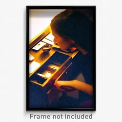 Pixel Art Poster - Thoughtful Drawer (8 Bit Psychedelic Trippy Video Game Print)