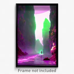 Pixel Art Poster - Slimy Gully (8 Bit Psychedelic Trippy Weird Video Game Print)