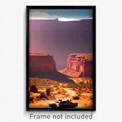 Pixel Art Poster - Lost Mesa (8 Bit Psychedelic Trippy Weird Video Game Print)