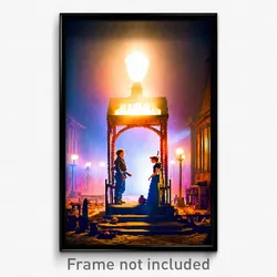 Pixel Art Poster - Humble Hovel (8 Bit Psychedelic Trippy Video Game Print)
