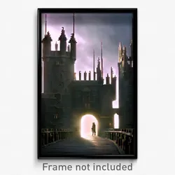 Pixel Art Poster - Acclaimed Portcullis (8 Bit Psychedelic Video Game Print)