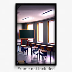Pixel Art Poster - Thin Classroom (8 Bit Psychedelic Trippy Video Game Print)