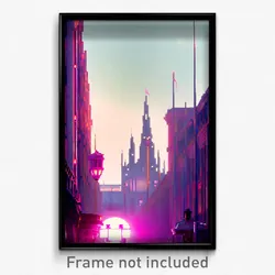 Pixel Art Poster - Urban Duchy (8 Bit Psychedelic Trippy Weird Video Game Print)