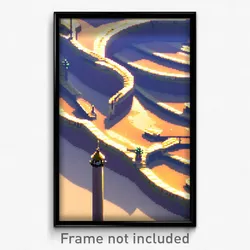 Pixel Art Poster - Smooth Province (8 Bit Psychedelic Trippy Video Game Print)