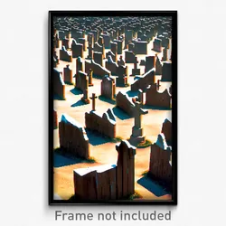 Pixel Art Poster - Amazing Boneyard (8 Bit Psychedelic Trippy Video Game Print)