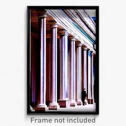 Pixel Art Poster - Graceful Colonnade (8 Bit Psychedelic Video Game Print)