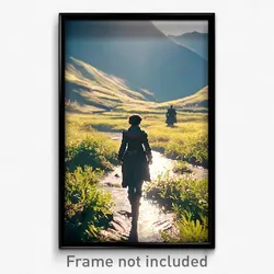 Pixel Art Poster - Unwelcoming Valley (8 Bit Psychedelic Video Game Print)