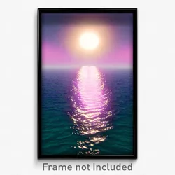 Pixel Art Poster - Violet Sea (8 Bit Psychedelic Trippy Weird Video Game Print)