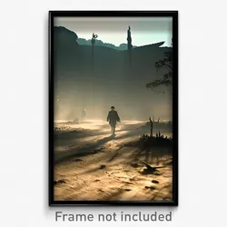 Pixel Art Poster - Barren Esplande (8 Bit Psychedelic Trippy Video Game Print)