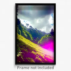 Pixel Art Poster - Pristine Cloud Forest (8 Bit Psychedelic Video Game Print)