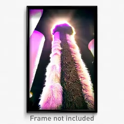 Pixel Art Poster - Fluffy Pillar (8 Bit Psychedelic Trippy Video Game Print)