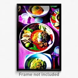 Pixel Art Poster - Impeccable Mexican Plate (8 Bit Psychedelic Video Game Print)