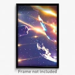 Pixel Art Poster - Different Outer Space (8 Bit Psychedelic Video Game Print)