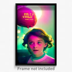 Pixel Art Poster - Silly Visage (8 Bit Psychedelic Trippy Video Game Print)
