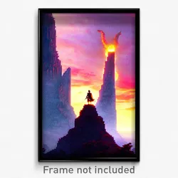 Pixel Art Poster - Zealous Rise (8 Bit Psychedelic Trippy Video Game Print)