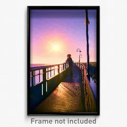 Pixel Art Poster - Wonderful Dike (8 Bit Psychedelic Trippy Video Game Print)