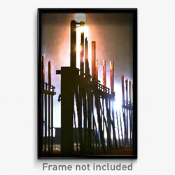 Pixel Art Poster - Authentic Stockade (8 Bit Psychedelic Video Game Print)