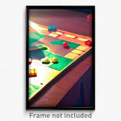 Pixel Art Poster - Empty Board Game (8 Bit Psychedelic Trippy Video Game Print)