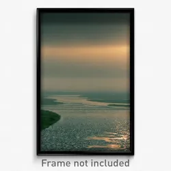 Pixel Art Poster - Dreary Flood Plain (8 Bit Psychedelic Video Game Print)