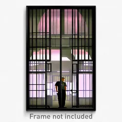 Pixel Art Poster - Tremendous Prison (8 Bit Psychedelic Trippy Video Game Print)
