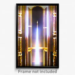 Pixel Art Poster - Golden Vault (8 Bit Psychedelic Trippy Video Game Print)