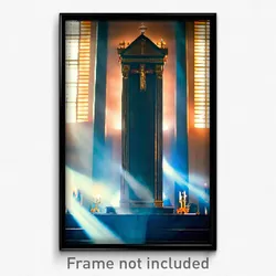 Pixel Art Poster - Striking Tabernacle (8 Bit Psychedelic Video Game Print)
