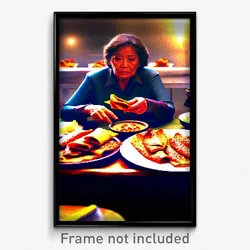 Pixel Art Poster - Elderly Enchiladas (8 Bit Psychedelic Video Game Print)