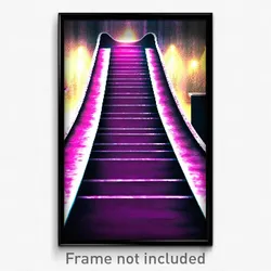 Pixel Art Poster - Velvety Ramp (8 Bit Psychedelic Trippy Video Game Print)