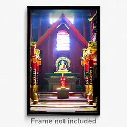 Pixel Art Poster - Prestigious Shrine (8 Bit Psychedelic Video Game Print)