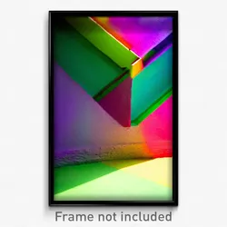 Pixel Art Poster - Multicolored Ledge (8 Bit Psychedelic Video Game Print)