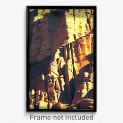 Pixel Art Poster - Thorny Petroglyphs (8 Bit Psychedelic Video Game Print)