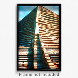 Pixel Art Poster - Worn Pyramid (8 Bit Psychedelic Trippy Video Game Print)