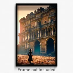 Pixel Art Poster - Rough Palace (8 Bit Psychedelic Trippy Video Game Print)