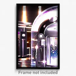 Pixel Art Poster - Sparkling Ice Machine (8 Bit Psychedelic Video Game Print)
